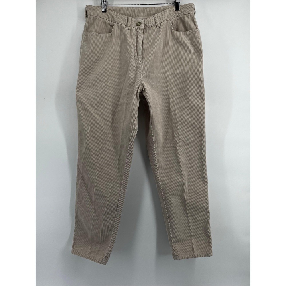 Poetry Corduroy Pants Tapered‎ Womens US 12 Tan Beige Cords Trousers Pockets